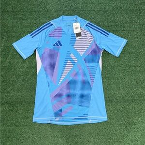 Adidas Tiro24 Pro Blue Short Sleeve Soccer Jersey Men's Size Large IN0428